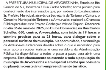 AVISO DE CHAMAMENTO PÚBLICO