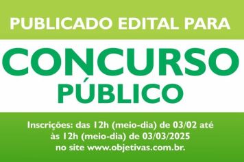 Publicado Edital para Concurso Público