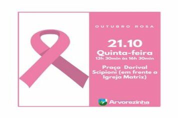 ADMINISTRAÇÃO MUNICIPAL REALIZARÁ ATIVIDADES EM ALUSÃO AO OUTUBRO ROSA 