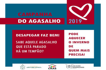 CAMPANHA DE ARRECADAÇÃO DO AGASALHO OCORRE NESTE SÁBADO