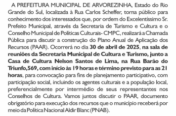 AVISO DE CHAMAMENTO PÚBLICO