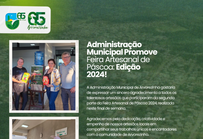 Feira Artesanal de Páscoa 2024.