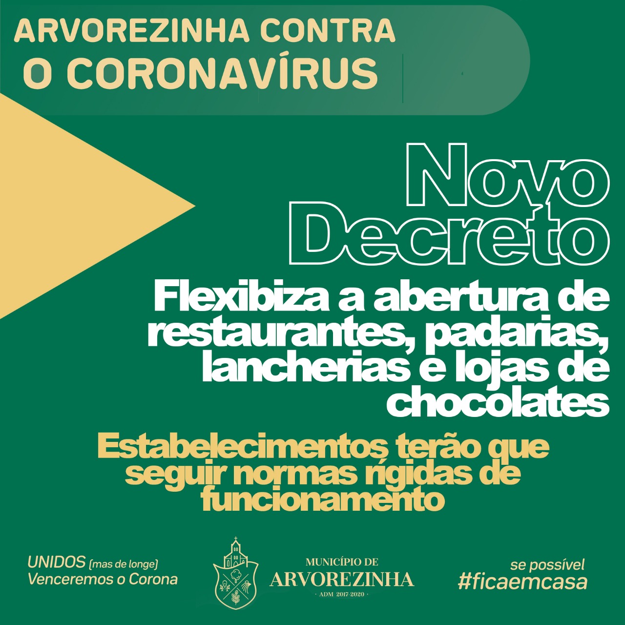 EXECUTIVO PUBLICA NOVO DECRETO QUE FLEXIBILIZA A ABERTURA DE RESTAURANTES, LANCHONETES, PADARIAS, LANCHERIAS E LOJAS DE CHOCOLATES