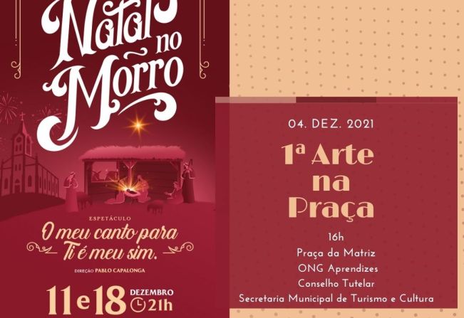 29º NATAL NO MORRO APRESENTA: 1ª ARTE NA PRAÇA NESTE SÁBADO 04 DE DEZEMBRO