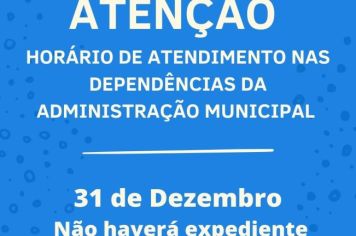 ATENÇÃO PARA O HORÁRIO DE ATENDIMENTO NAS DEPENDÊNCIAS DA ADMINISTRAÇÃO MUNICIPAL DE ARVOREZINHA NESTA SEMANA