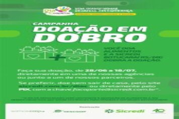 SICREDI BOTUCARAÍ RS/MG LANÇA CAMPANHA DOAÇÃO EM DOBRO