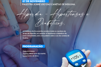 Palestra sobre o uso das canetas de Insulina. 