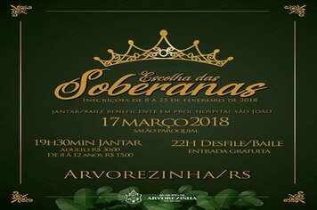 ANIVERSÁRIO DO MUNICÍPIO SERÁ COMEMORADO COM JANTAR BENEFICENTE E BAILE COM ESCOLHA DAS SOBERANAS DA 9ª FEMATE