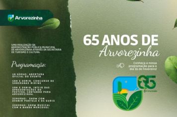 Aniversário de 65 Anos de Arvorezinha: Venha Celebrar Conosco! 
