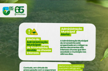 Alertamos os cidadãos a buscarem refúgio em locais seguros e fora de áreas de risco. 