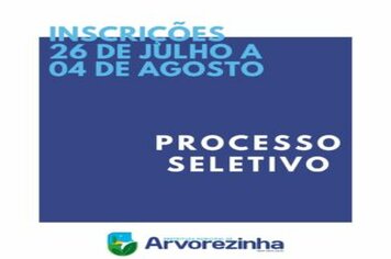 ATENÇÃO! INSCRIÇÕES PARA O PROCESSO SELETIVO ENCERRAM NA PRÓXIMA QUARTA-FEIRA, 04 DE AGOSTO