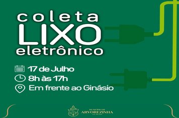 COLETA DE LIXO ELETRÔNICO SERÁ REALIZADA NO PRÓXIMO MÊS