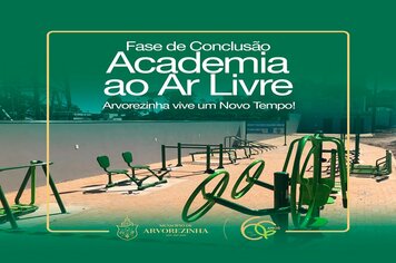 OBRAS DA ACADEMIA AO AR LIVRE “JOSÉ ALDAIR CAMINI” ESTÁ EM FASE DE FINALIZAÇÃO