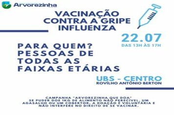 AMANHÃ (22/07) É DIA DE VACINAÇÃO CONTRA A GRIPE/INFLUENZA‼️