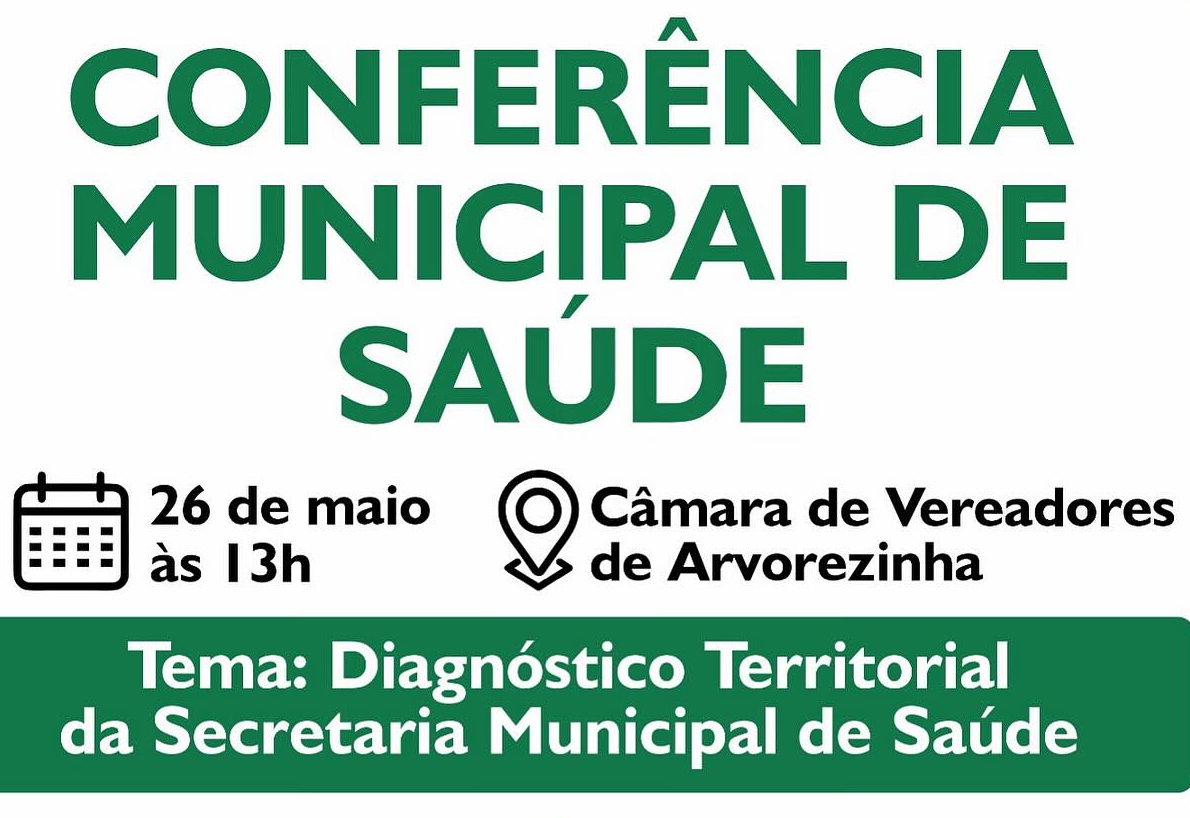 Participe da Conferência Municipal de Saúde!