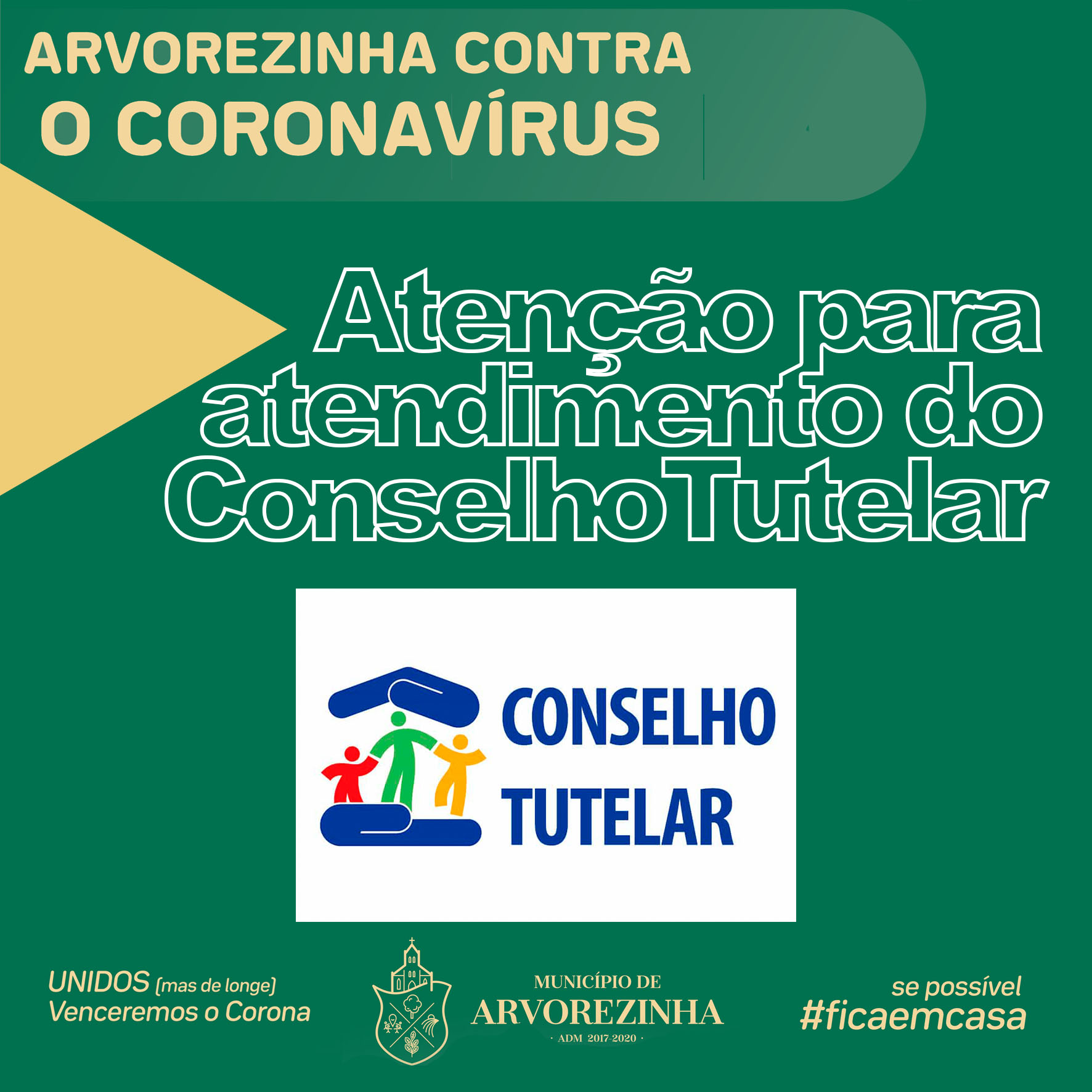 ATENÇÃO PARA ATENDIMENTO DO CONSELHO TUTELAR DE ARVOREZINHA